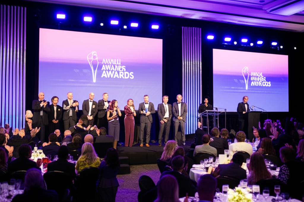 Corporate awards ceremony stage