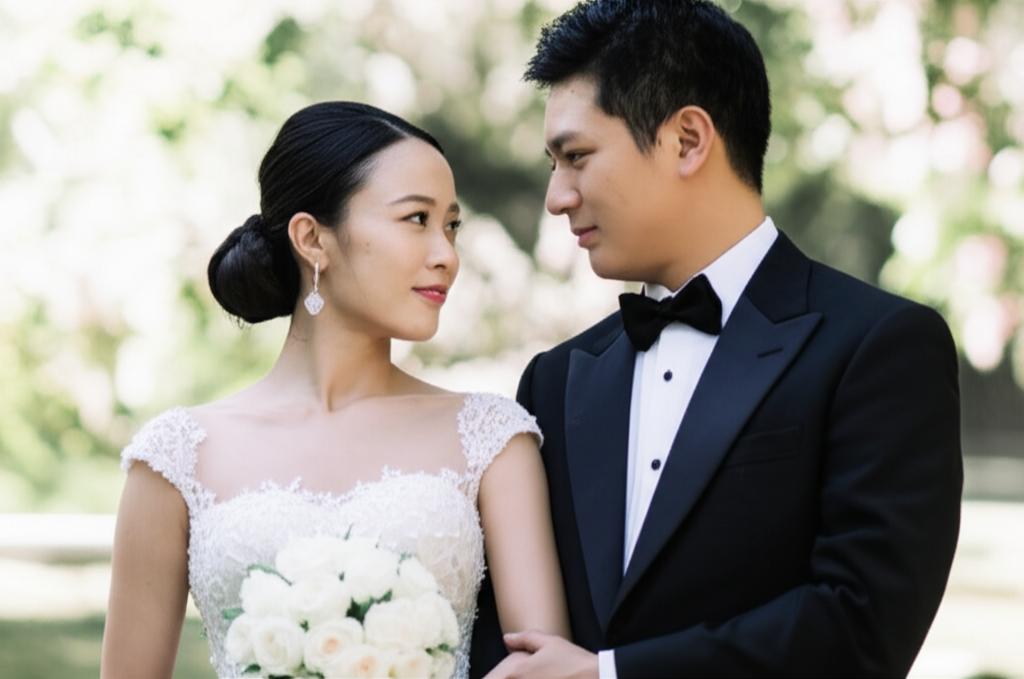 Elegant wedding portrait background