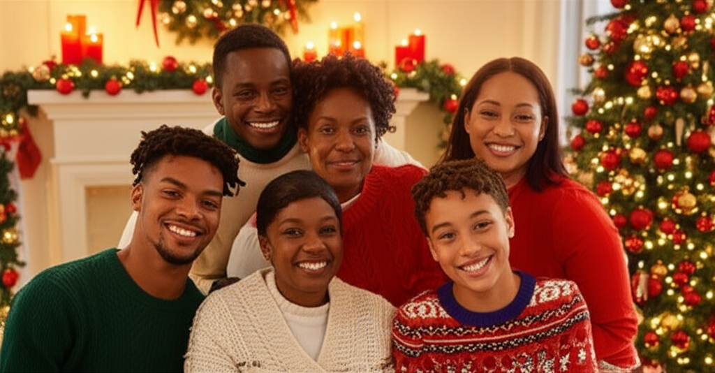 Family holiday portrait